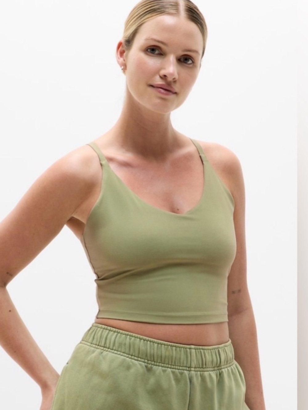 Athleta Longline Green Sports Bra